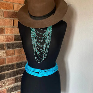 Vintage‎ Teal Rope Belt